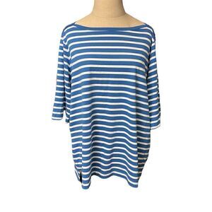 Jones New York Green/White Stripe Top / SZ: 1X